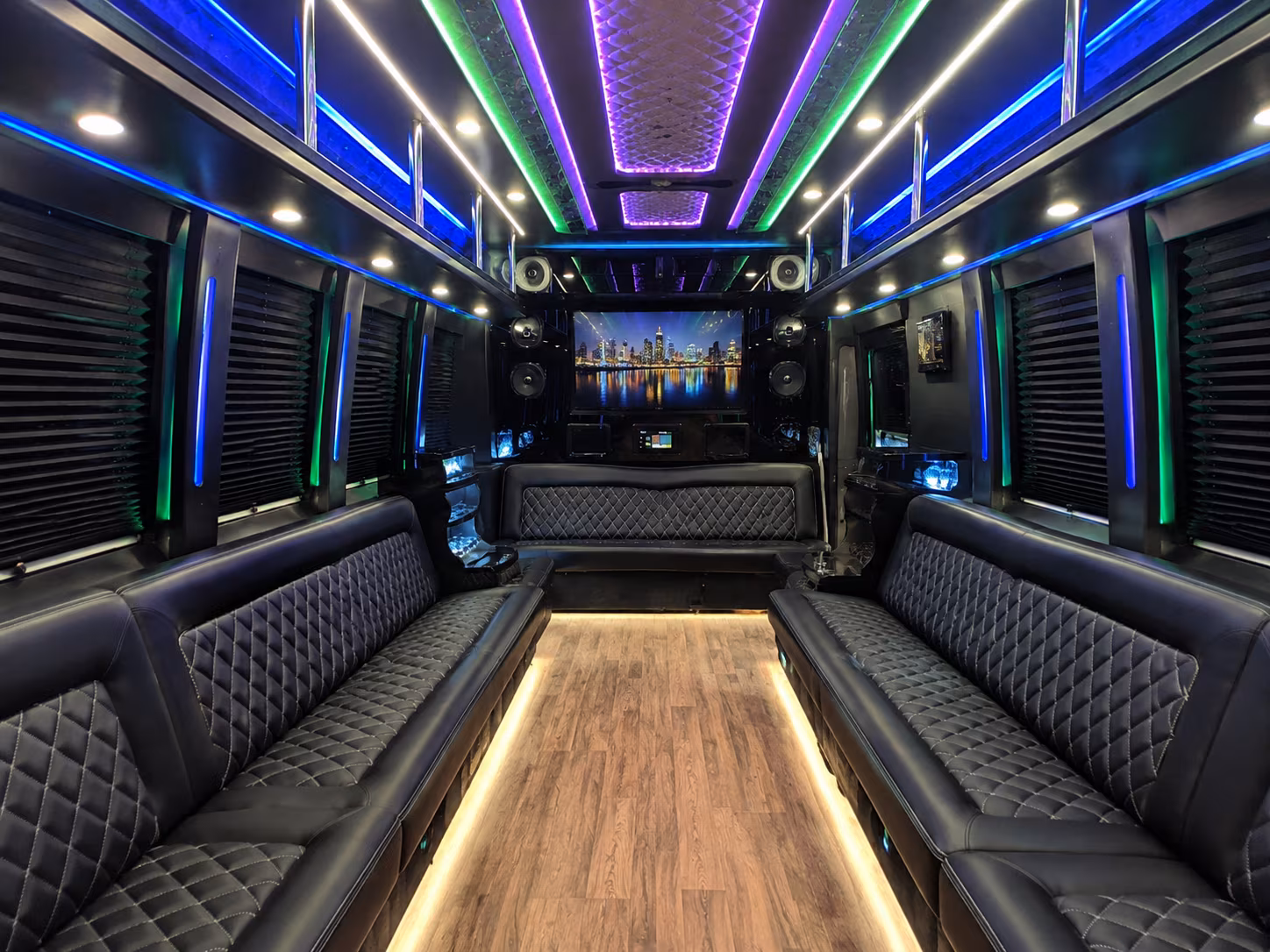 Allentown Bachelor & Bachelorette Transportation party bus interior