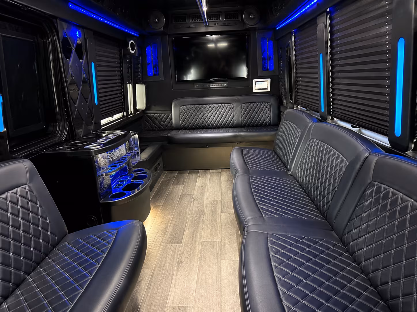 Allentown Wedding Transportation party bus interior
