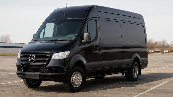 Exterior of Charter Bus Company New York's 14 Passenger Sprinter Limousine in New York