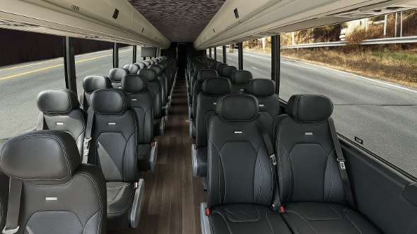Interior of Charter Bus Company Allentown's 20 Passenger Minibus in Allentown