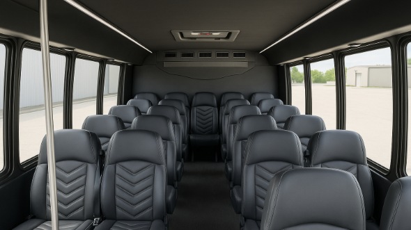 Interior of Charter Bus Company Allentown's 25 Passenger Minibus in Allentown