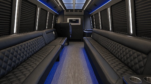 Interior of Allentown Party Bus Company's 25 Passenger Party Bus in Allentown