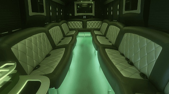 Interior of Charter Bus Company Edison's 40 Passenger Party Bus in Edison