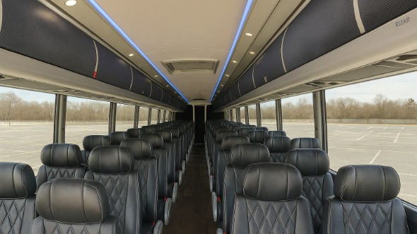 Interior of Charter Bus Company Allentown's 46 Passenger Charter Bus in Allentown