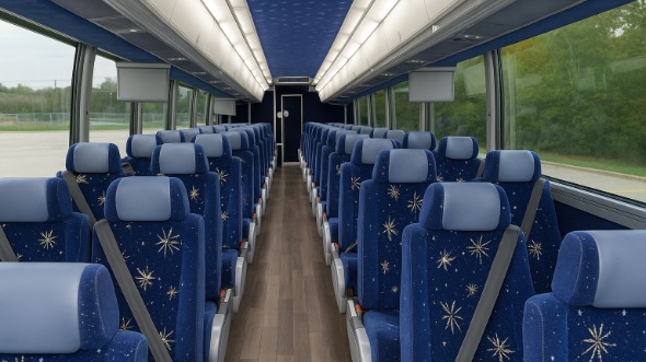 Interior of Charter Bus Company Allentown's 47 Passenger Charter Bus in Allentown