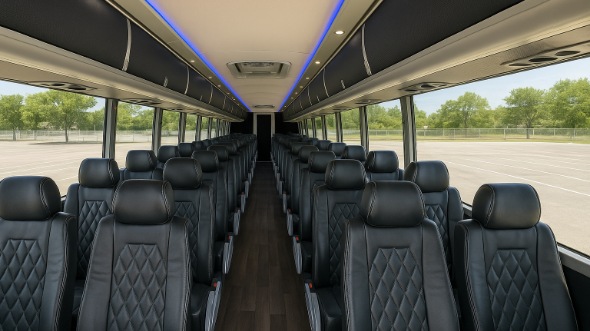 Interior of Charter Bus Company Allentown's 48 Passenger Charter Bus in Allentown