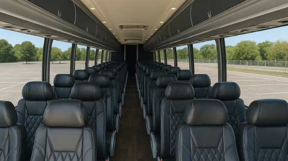 Interior of Charter Bus Company Allentown's ADA Charter Bus in Allentown