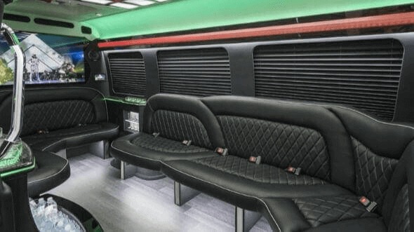 allentown 15 passenger party bus inside