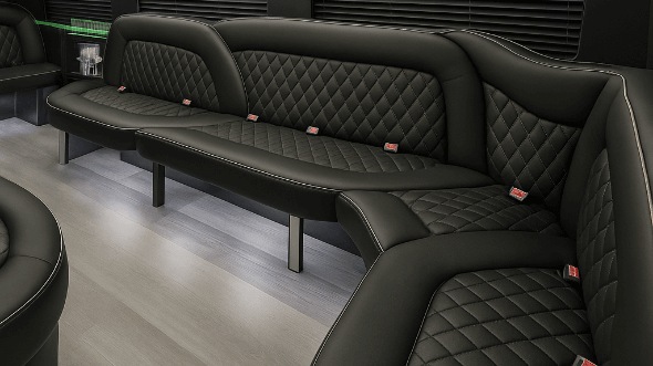 allentown 15 passenger party bus interior