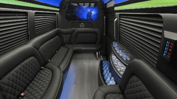 allentown 18 passenger party bus interior