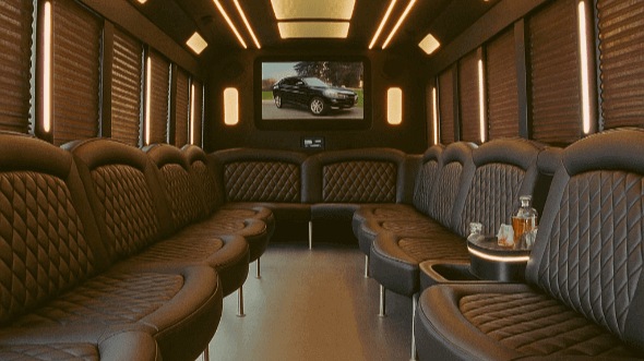 allentown 20 passenger party bus inside