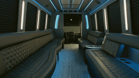 allentown 25 passenger party bus inside