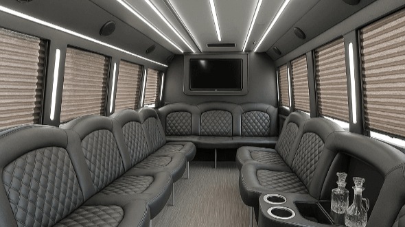 allentown 25 passenger party bus interior