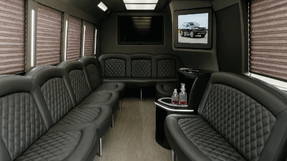 allentown 28 passenger party bus inside