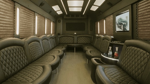 allentown 30 passenger party bus inside