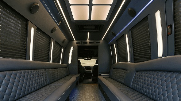 allentown 50 passenger party bus inside