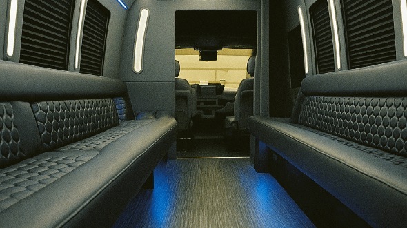 allentown 50 passenger party bus interior